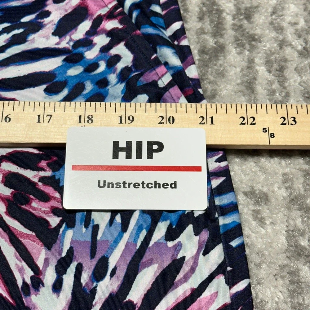 Coral Bay Skort Womens Large Blue Pink Abstract Athletic Pockets Stretch